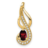 14k-garnet-and-diamond-swirl-pendant-SolomonJeweler-Wichita-KS-CustomJewelry