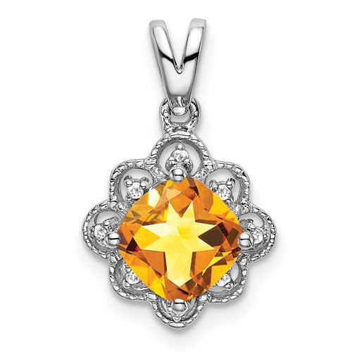 14k-white-gold-citrine-and-diamond-scalloped-pendant-SolomonJeweler-Wichita-KS-CustomJewelry