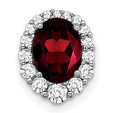 14k-white-gold-oval-garnet-and-diamond-halo-chain-slide-SolomonJeweler-Wichita-KS-CustomJewelry
