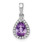 14k-white-gold-pear-amethyst-and-diamond-halo-pendant-SolomonJeweler-Wichita-KS-CustomJewelry