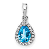 14k-white-gold-pear-blue-topaz-and-diamond-halo-pendant-SolomonJeweler-Wichita-KS-CustomJewelry