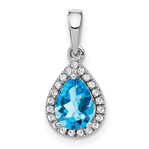 14k-white-gold-pear-blue-topaz-and-diamond-halo-pendant-SolomonJeweler-Wichita-KS-CustomJewelry