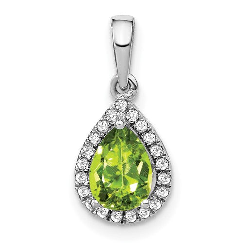 14k-white-gold-pear-peridot-and-diamond-halo-pendant-SolomonJeweler-Wichita-KS-CustomJewelry
