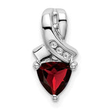 14k-white-gold-trillion-garnet-and-diamond-pendant-SolomonJeweler-Wichita-KS-CustomJewelry