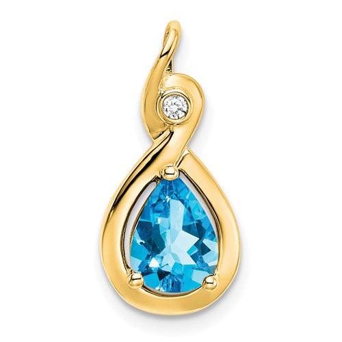 14k-pear-blue-topaz-and-diamond-pendant-SolomonJeweler-Wichita-KS-CustomJewelry