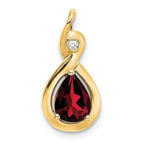 14k-pear-garnet-and-diamond-pendant-SolomonJeweler-Wichita-KS-CustomJewelry