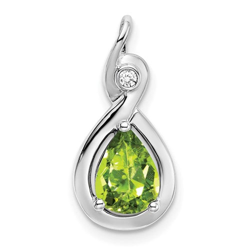 14k-white-gold-pear-peridot-and-diamond-pendant-SolomonJeweler-Wichita-KS-CustomJewelry