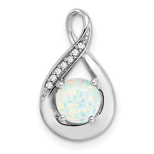 14k-white-gold-created-opal-and-diamond-pendant-SolomonJeweler-Wichita-KS-CustomJewelry