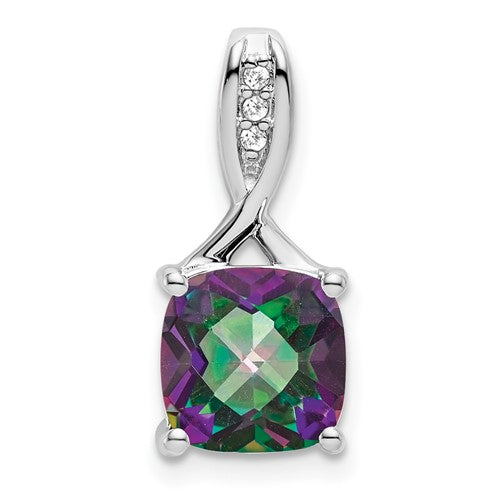 14k-white-gold-cushion-mystic-fire-topaz-and-diamond-pendant-SolomonJeweler-Wichita-KS-CustomJewelry