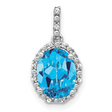 14k-white-gold-oval-blue-topaz-and-diamond-halo-pendant-SolomonJeweler-Wichita-KS-CustomJewelry