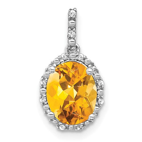 14k-white-gold-oval-citrine-and-diamond-halo-pendant-SolomonJeweler-Wichita-KS-CustomJewelry