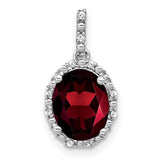 14k-white-gold-oval-garnet-and-diamond-halo-pendant-SolomonJeweler-Wichita-KS-CustomJewelry