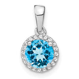 14k-white-gold-blue-topaz-and-diamond-halo-pendant-SolomonJeweler-Wichita-KS-CustomJewelry