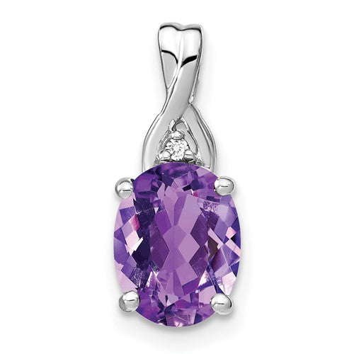 14k-white-gold-oval-amethyst-and-diamond-pendant-SolomonJeweler-Wichita-KS-CustomJewelry