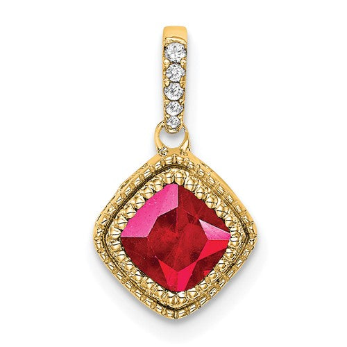 14k-cushion-ruby-and-diamond-pendant-SolomonJeweler-Wichita-KS-CustomJewelry