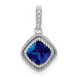 14k-white-gold-cushion-sapphire-and-diamond-pendant-SolomonJeweler-Wichita-KS-CustomJewelry