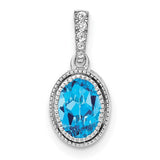 14k-white-gold-oval-blue-topaz-and-diamond-pendant-SolomonJeweler-Wichita-KS-CustomJewelry