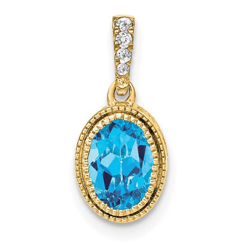 14k-oval-blue-topaz-and-diamond-pendant-SolomonJeweler-Wichita-KS-CustomJewelry