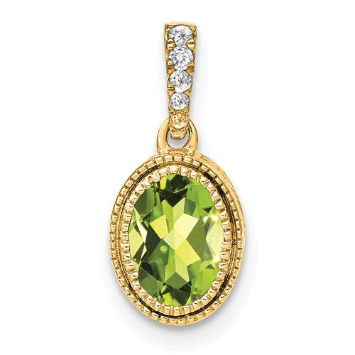 14k-oval-peridot-and-diamond-pendant-SolomonJeweler-Wichita-KS-CustomJewelry