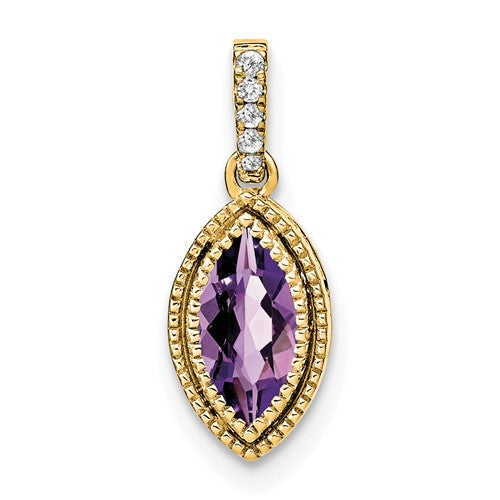 14k-marquise-amethyst-and-diamond-pendant-SolomonJeweler-Wichita-KS-CustomJewelry