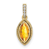 14k-marquise-citrine-and-diamond-pendant-SolomonJeweler-Wichita-KS-CustomJewelry