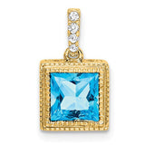 14k-square-blue-topaz-and-diamond-pendant-SolomonJeweler-Wichita-KS-CustomJewelry