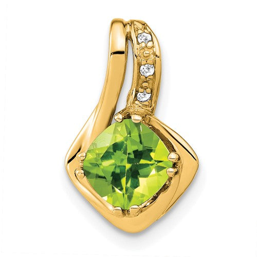 14k-peridot-and-diamond-chain-slide-pendant-SolomonJeweler-Wichita-KS-CustomJewelry