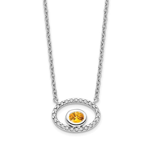 14k-white-gold-oval-citrine-and-diamond-18in-necklace-SolomonJeweler-Wichita-KS-CustomJewelry