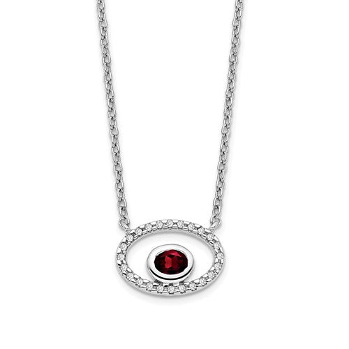 14k-white-gold-oval-garnet-and-diamond-18in-necklace-SolomonJeweler-Wichita-KS-CustomJewelry