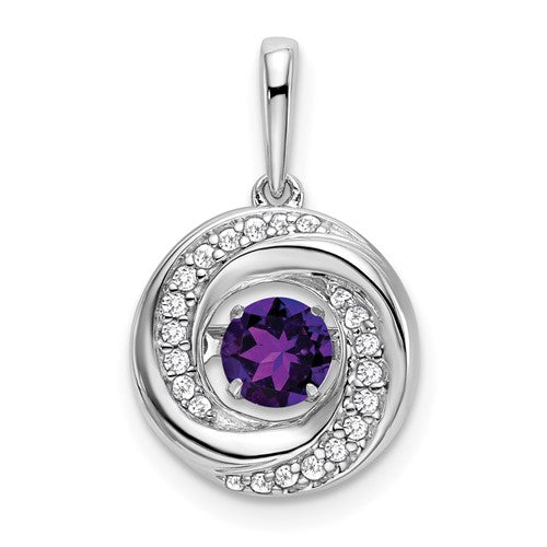 14k-white-gold-round-amethyst-and-diamond-pendant-SolomonJeweler-Wichita-KS-CustomJewelry