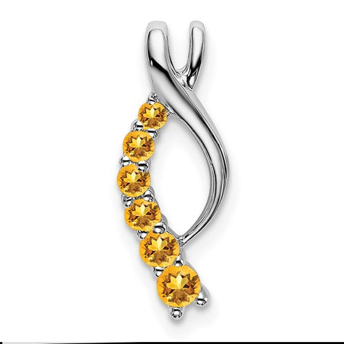 14k-white-gold-citrine-journey-chain-slide-SolomonJeweler-Wichita-KS-CustomJewelry