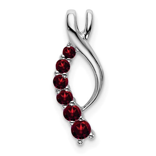 14k-white-gold-garnet-journey-chain-slide-SolomonJeweler-Wichita-KS-CustomJewelry