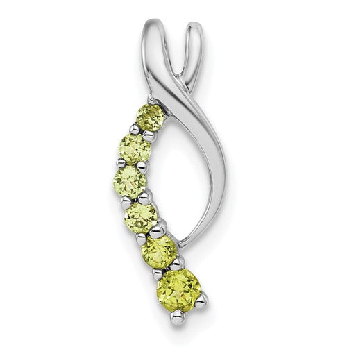 14k-white-gold-peridot-journey-chain-slide-SolomonJeweler-Wichita-KS-CustomJewelry