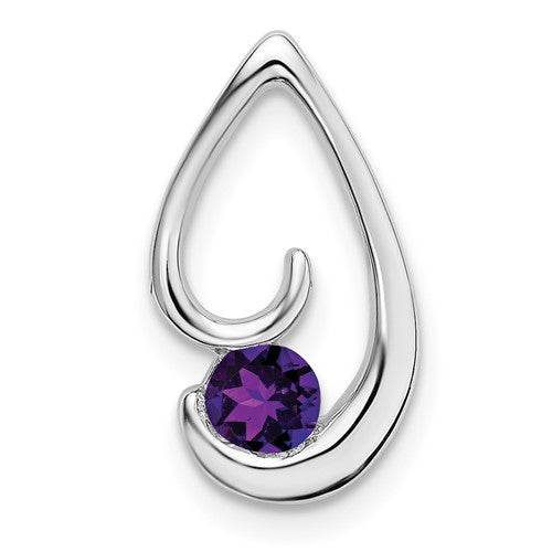 14k-white-gold-amethyst-chain-slide-SolomonJeweler-Wichita-KS-CustomJewelry