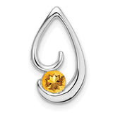 14k-white-gold-citrine-chain-slide-SolomonJeweler-Wichita-KS-CustomJewelry