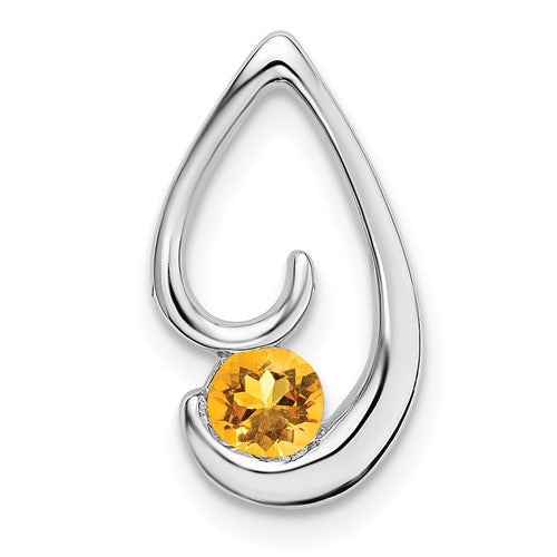 14k-white-gold-citrine-chain-slide-SolomonJeweler-Wichita-KS-CustomJewelry