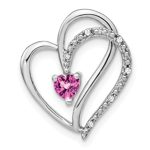 14k-white-gold-pink-sapphire-and-diamond-heart-chain-slide-SolomonJeweler-Wichita-KS-CustomJewelry