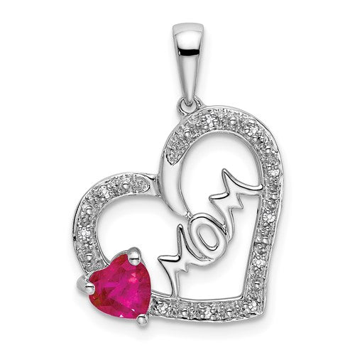 14k-white-gold-ruby-and-diamond-mom-heart-pendant-SolomonJeweler-Wichita-KS-CustomJewelry