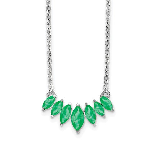 14k-white-gold-marquise-emerald-18-inch-necklace-SolomonJeweler-Wichita-KS-CustomJewelry