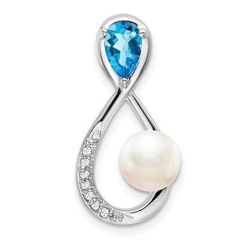 14k-white-gold-blue-topaz-fwc-pearl-diamond-infinity-chain-slide-SolomonJeweler-Wichita-KS-CustomJewelry