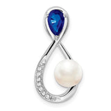 14k-white-gold-sapphire-fwc-pearl-diamond-infinity-chain-slide-SolomonJeweler-Wichita-KS-CustomJewelry