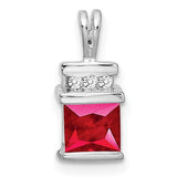 14k-white-gold-square-ruby-and-diamond-pendant-SolomonJeweler-Wichita-KS-CustomJewelry