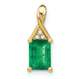 14k-rectangle-emerald-and-diamond-pendant-SolomonJeweler-Wichita-KS-CustomJewelry