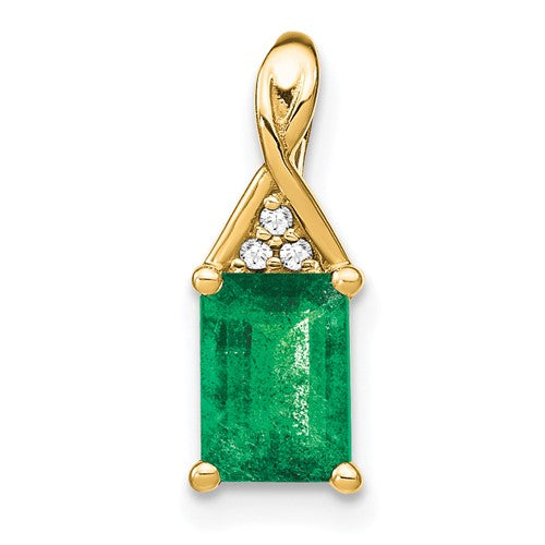 14k-rectangle-emerald-and-diamond-pendant-SolomonJeweler-Wichita-KS-CustomJewelry
