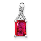 14k-white-gold-emerald-shape-ruby-and-diamond-pendant-SolomonJeweler-Wichita-KS-CustomJewelry