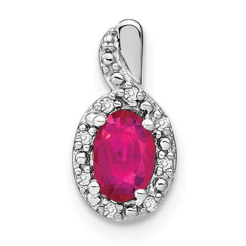 14k-white-gold-oval-ruby-and-diamond-pendant-SolomonJeweler-Wichita-KS-CustomJewelry