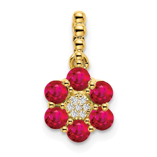 14k-ruby-and-diamond-floral-pendant-SolomonJeweler-Wichita-KS-CustomJewelry