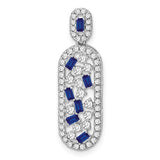 14k-white-gold-sapphire-and-diamond-oval-chain-slide-SolomonJeweler-Wichita-KS-CustomJewelry
