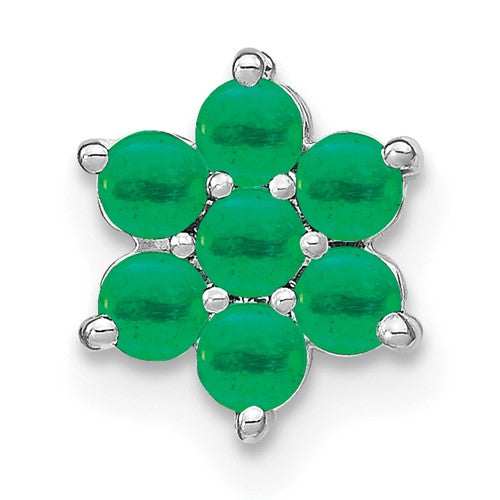 14k-white-gold-emerald-floral-chain-slide-SolomonJeweler-Wichita-KS-CustomJewelry