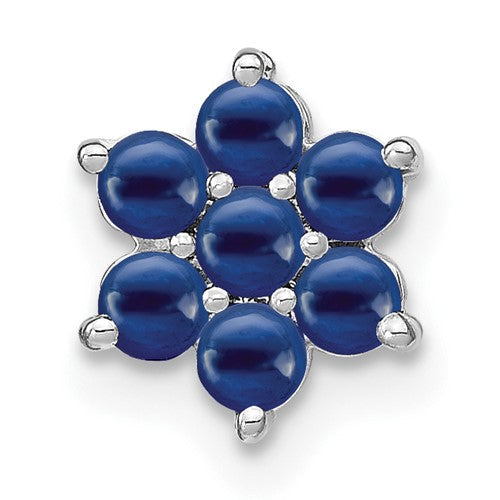14k-white-gold-sapphire-floral-chain-slide-SolomonJeweler-Wichita-KS-CustomJewelry